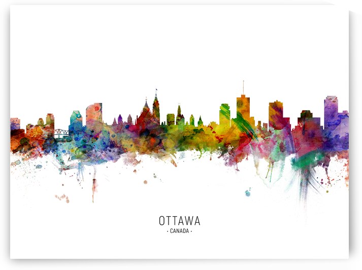 Ottawa Canada Skyline by Michael Tompsett