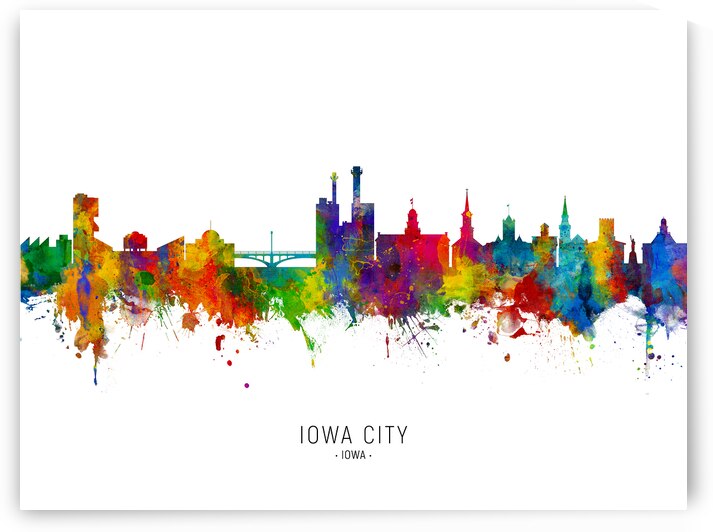 Iowa City Iowa Skyline by Michael Tompsett