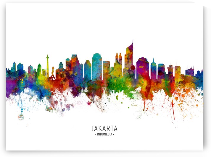 Jakarta Skyline Indonesia by Michael Tompsett