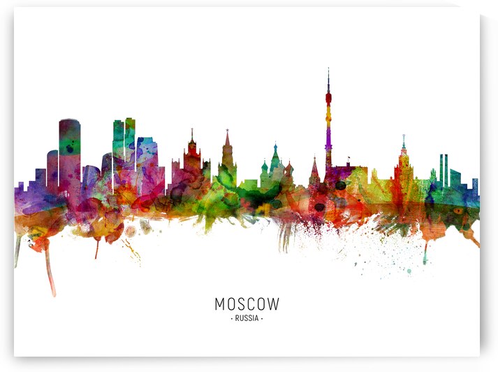 Moscow Russia Skyline by Michael Tompsett