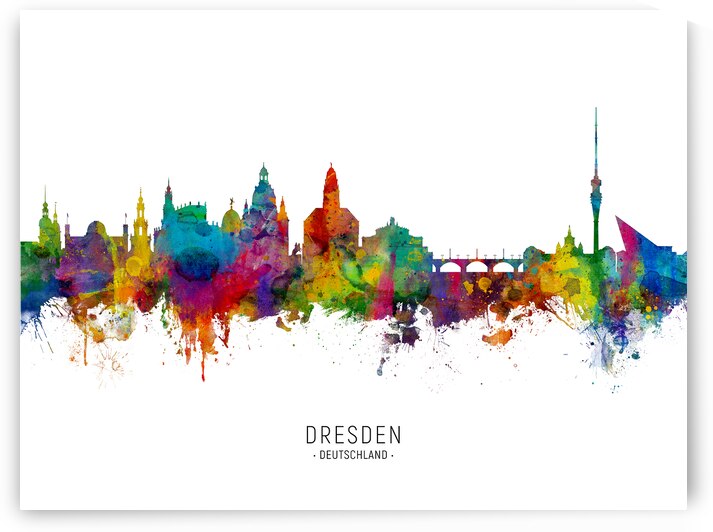 Dresden Germany Skyline by Michael Tompsett