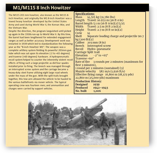 M115 8 Inch Howitzer by Red River Valley Veterans Memorial Museum