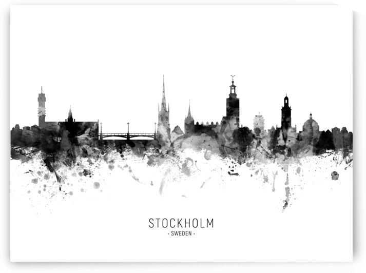 Stockholm Sweden Skyline by Michael Tompsett