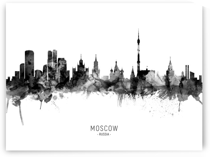 Moscow Russia Skyline by Michael Tompsett