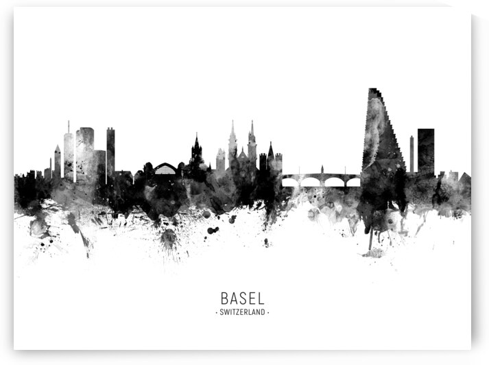 Basel Switzerland Skyline by Michael Tompsett