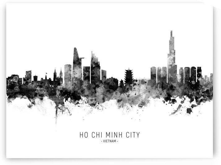 Ho Chi Minh City Vietnam Skyline by Michael Tompsett