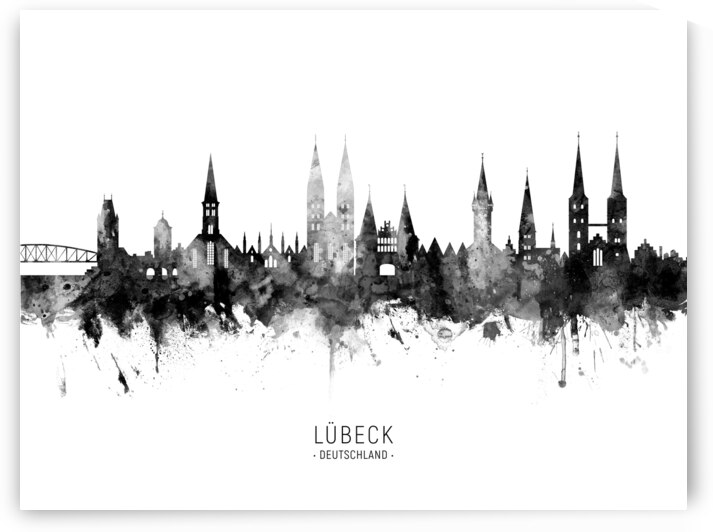 Lubeck Germany Skyline by Michael Tompsett