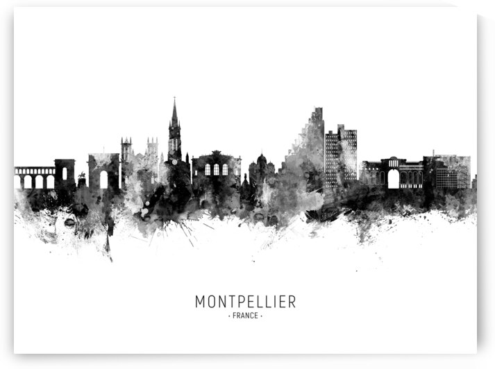Montpellier France Skyline by Michael Tompsett