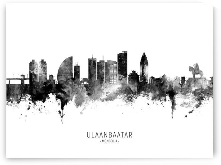 Ulaanbaatar Mongolia Skyline by Michael Tompsett
