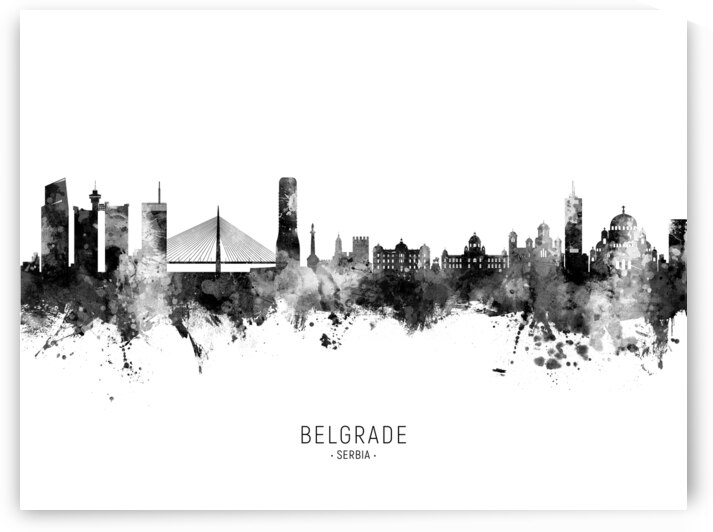 Belgrade Serbia Skyline by Michael Tompsett