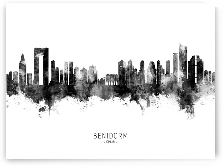 Benidorm Spain Skyline by Michael Tompsett