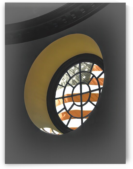 Williamsburg Capitol Window and Flag by Norma Brandsberg Photography