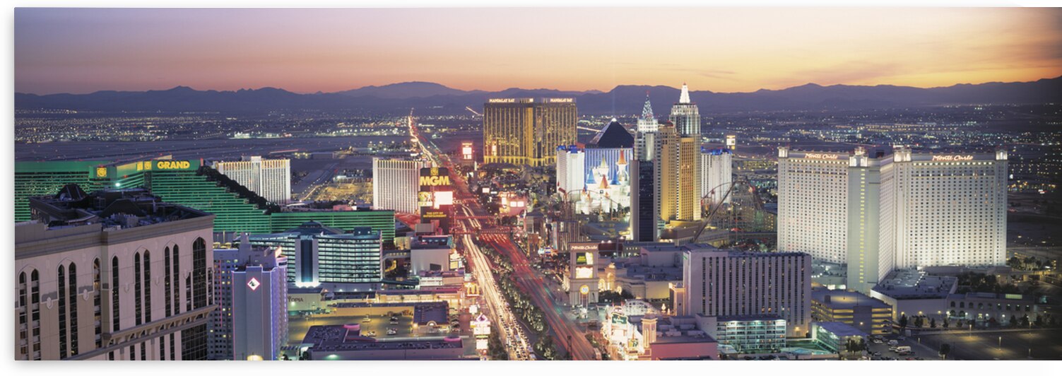 The Strip at twilight Las Vegas Nevada USA 63362 by Panoramic Images