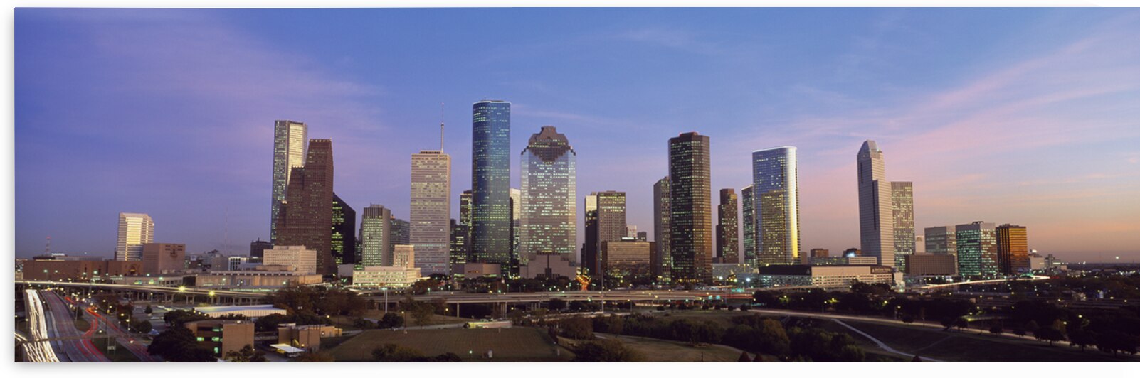 Twilight Houston Texas USA 13884 by Panoramic Images