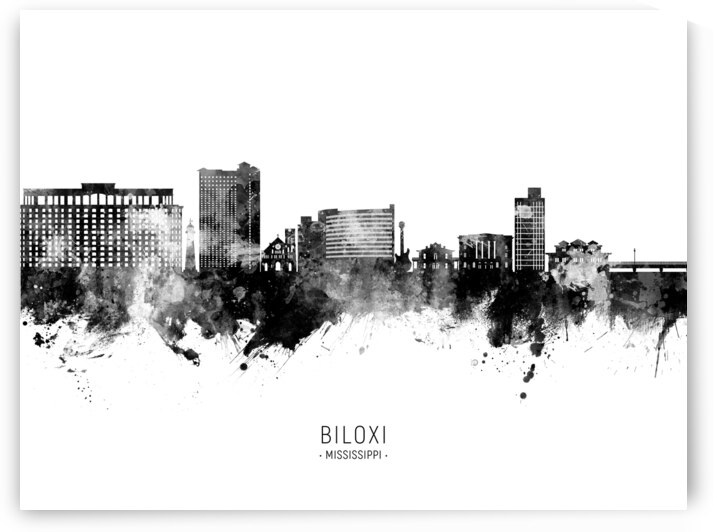 Biloxi Mississippi Skyline by Michael Tompsett