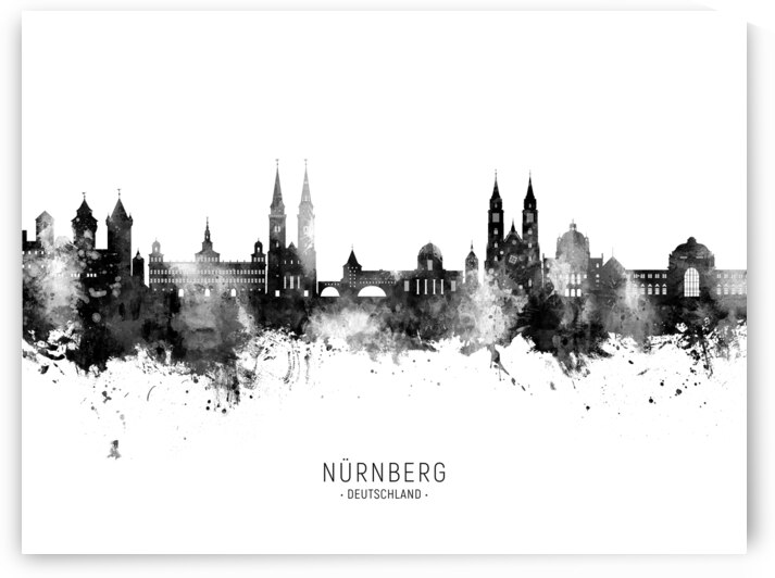 Nurnberg Germany Skyline by Michael Tompsett