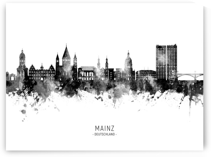 Mainz Germany Skyline by Michael Tompsett