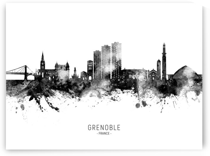 Grenoble France Skyline by Michael Tompsett