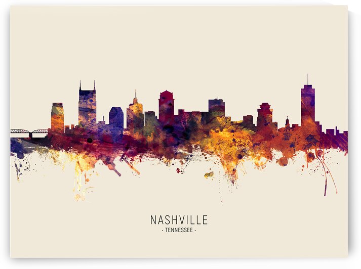 Nashville Tennessee Skyline by Michael Tompsett
