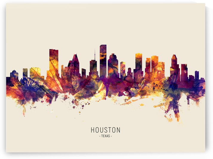 Houston Texas Skyline by Michael Tompsett