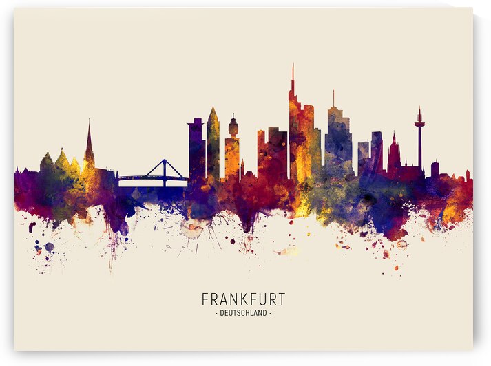 Frankfurt Germany Skyline by Michael Tompsett