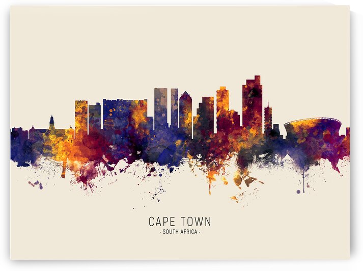 Cape Town South Africa Skyline by Michael Tompsett