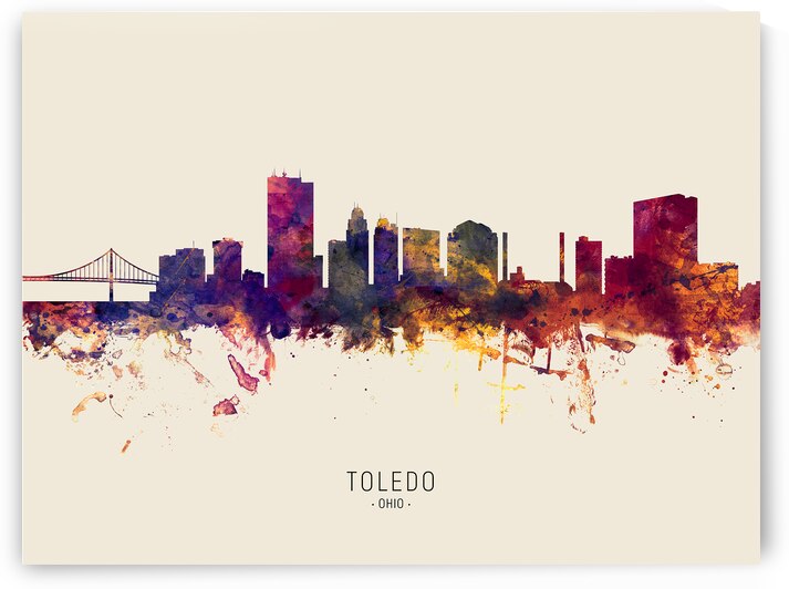 Toledo Ohio Skyline by Michael Tompsett
