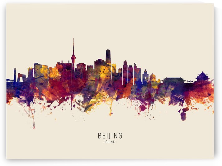 Beijing China Skyline by Michael Tompsett