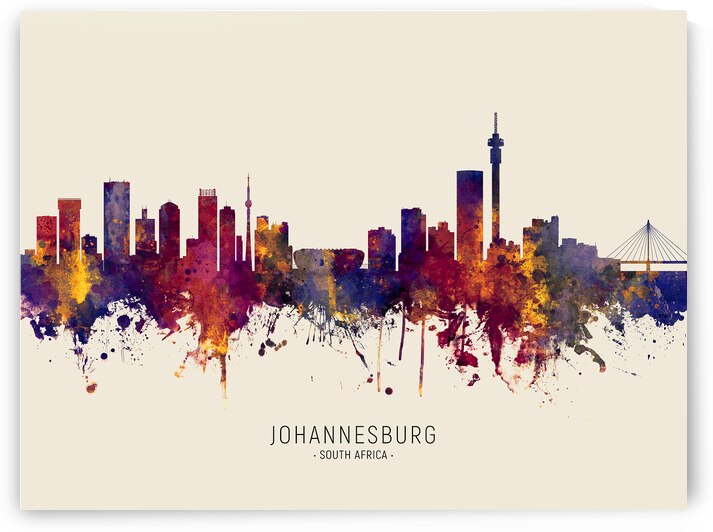 Johannesburg South Africa Skyline by Michael Tompsett