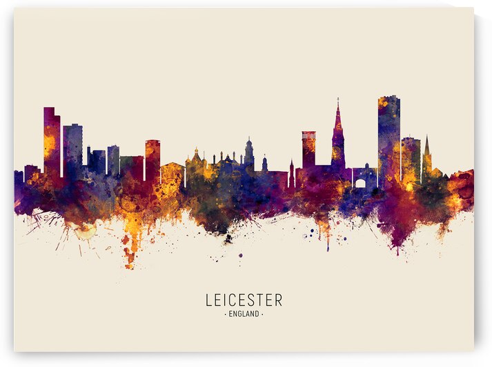 Leicester England Skyline by Michael Tompsett