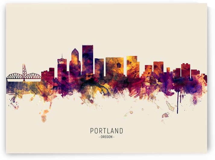 Portland Oregon Skyline by Michael Tompsett