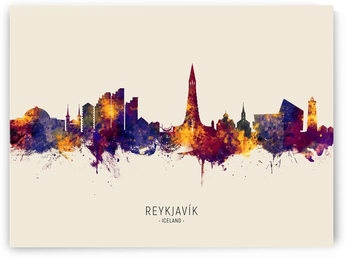 Reykjavik Iceland Skyline by Michael Tompsett