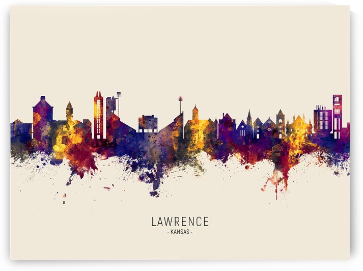 Lawrence Kansas Skyline by Michael Tompsett
