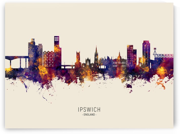 Ipswich England Skyline by Michael Tompsett