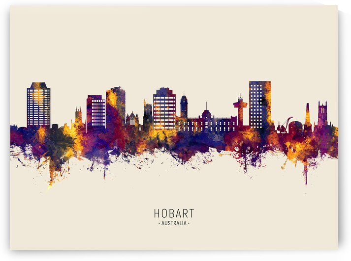 Hobart Australia Skyline by Michael Tompsett