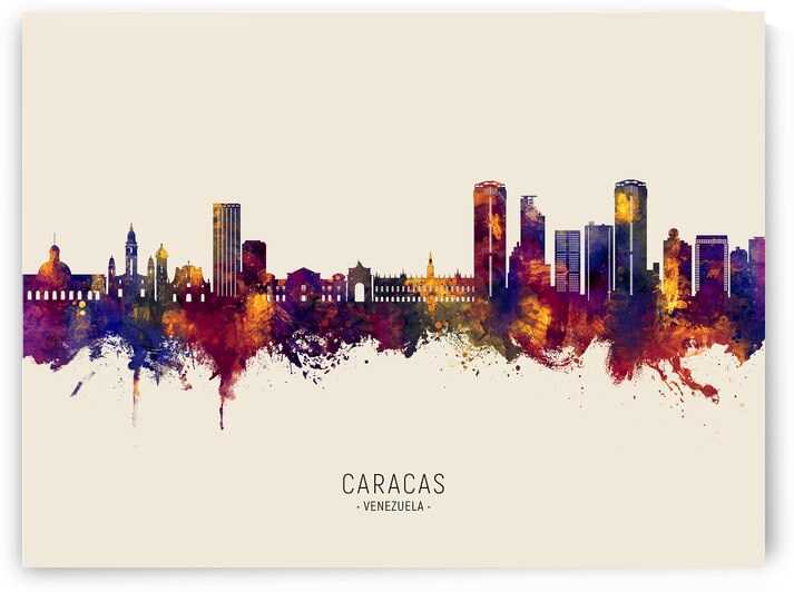 Caracas Venezuela Skyline by Michael Tompsett