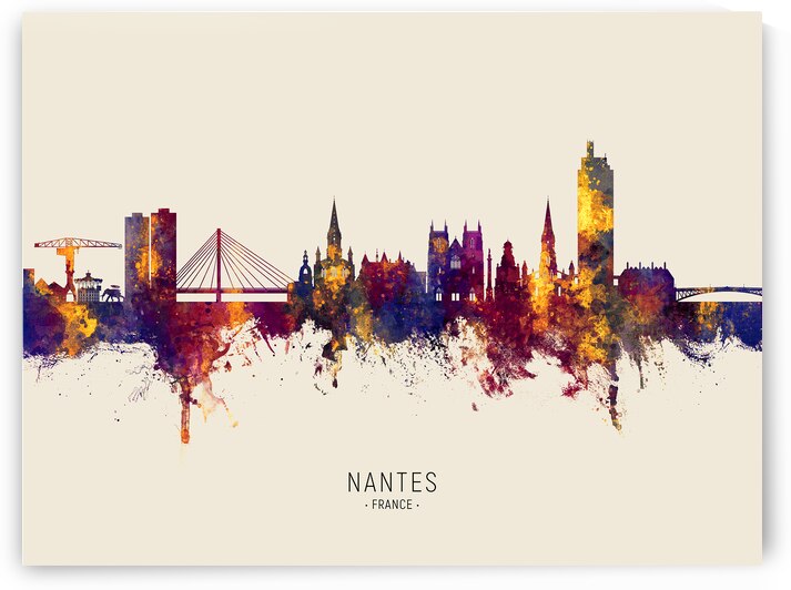 Nantes France Skyline by Michael Tompsett