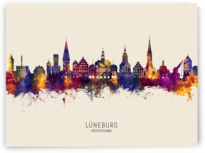 Luneburg Germany Skyline by Michael Tompsett