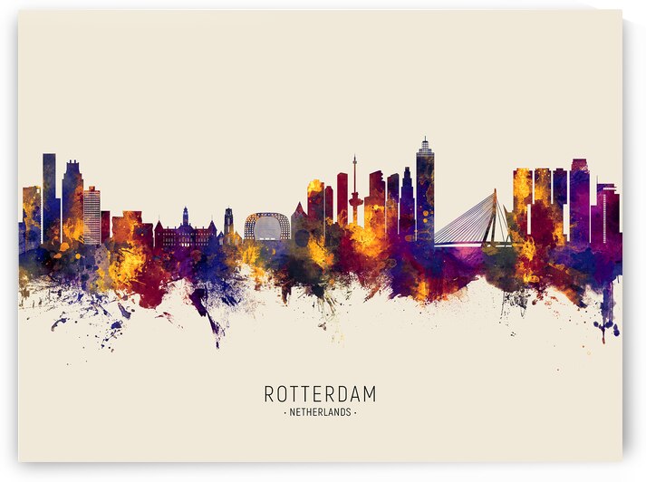 Rotterdam The Netherlands Skyline by Michael Tompsett