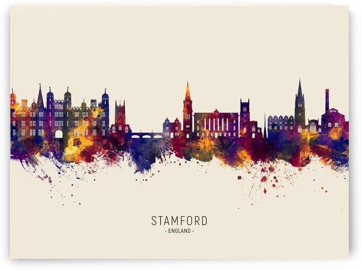 Stamford England Skyline by Michael Tompsett