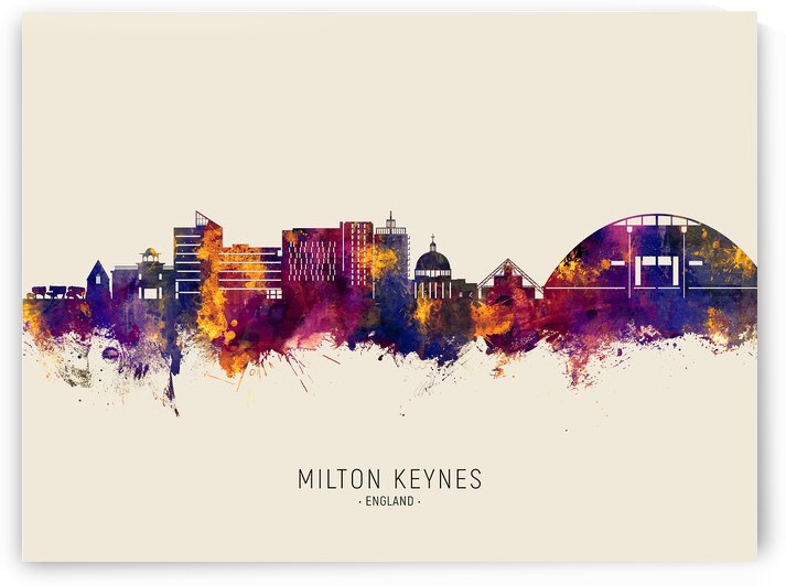 Milton Keynes England Skyline by Michael Tompsett