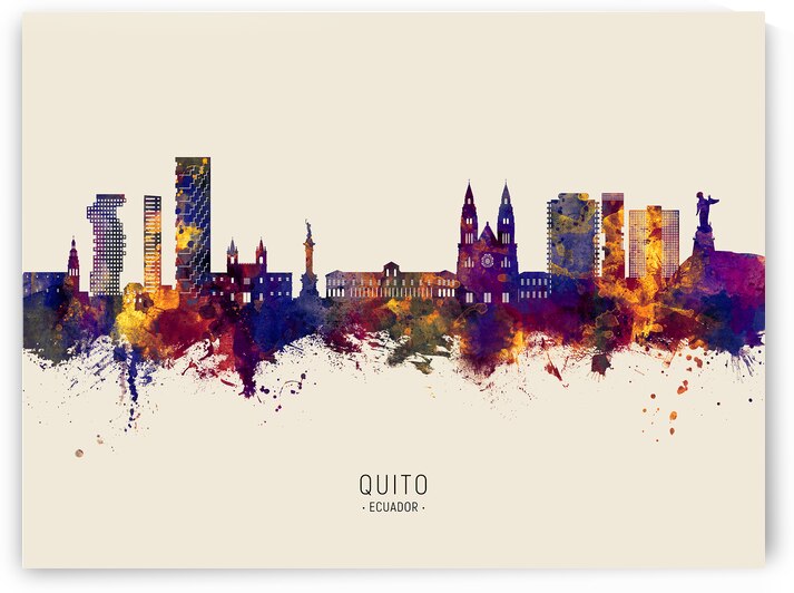 Quito Ecuador Skyline by Michael Tompsett
