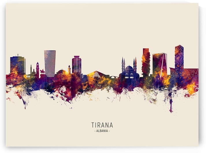 Tirana Albania Skyline by Michael Tompsett