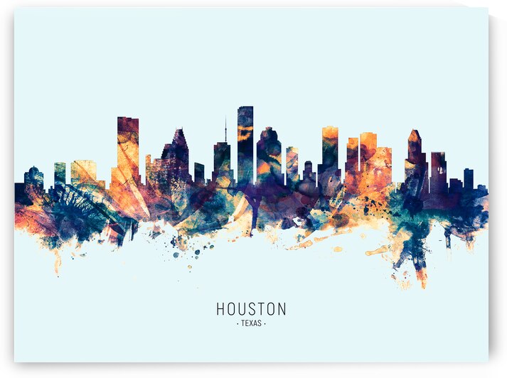 Houston Texas Skyline by Michael Tompsett