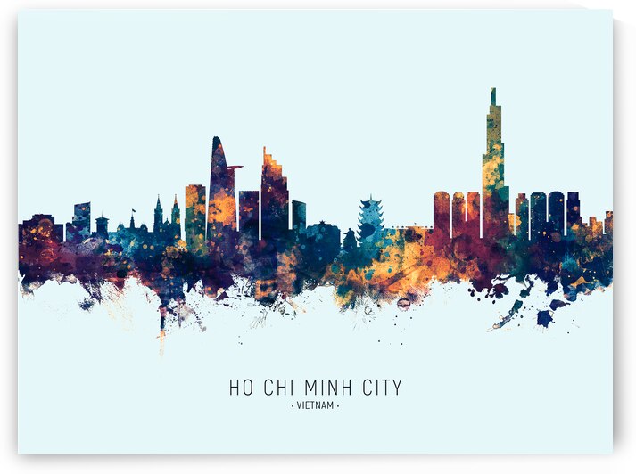 Ho Chi Minh City Vietnam Skyline by Michael Tompsett