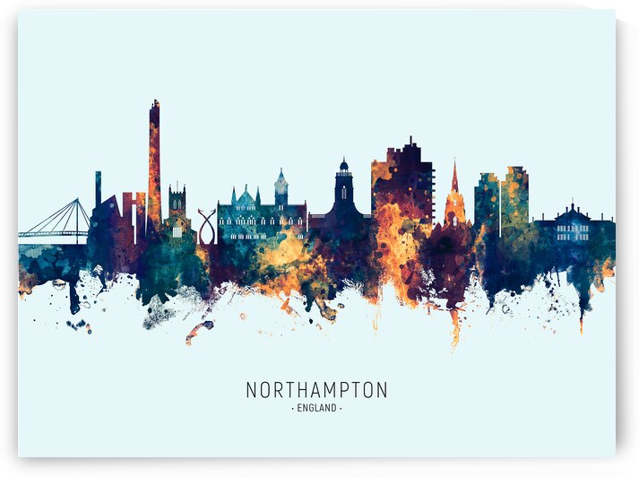 Northampton England Skyline by Michael Tompsett