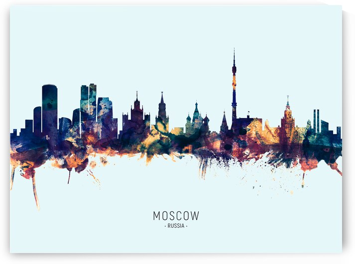Moscow Russia Skyline by Michael Tompsett