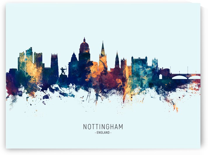Nottingham England Skyline by Michael Tompsett