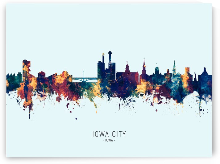 Iowa City Iowa Skyline by Michael Tompsett