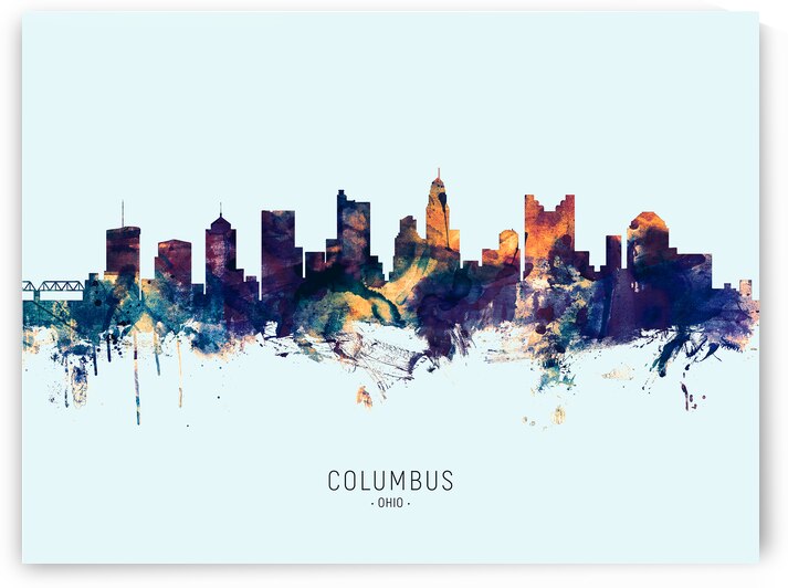 Columbus Ohio Skyline by Michael Tompsett